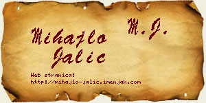 Mihajlo Jalić vizit kartica
